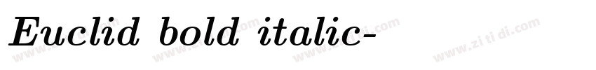 Euclid bold italic字体转换